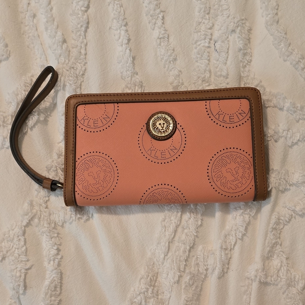 Anne Klein Pink and Brown Women's Wristlet